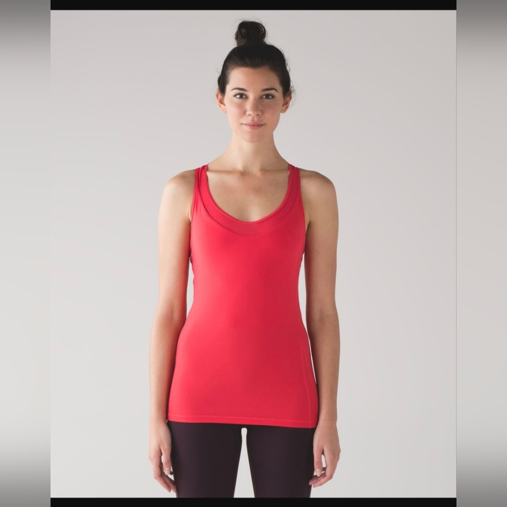 Lululemon - Deep Breath Tank, Lush Coral, Size 8